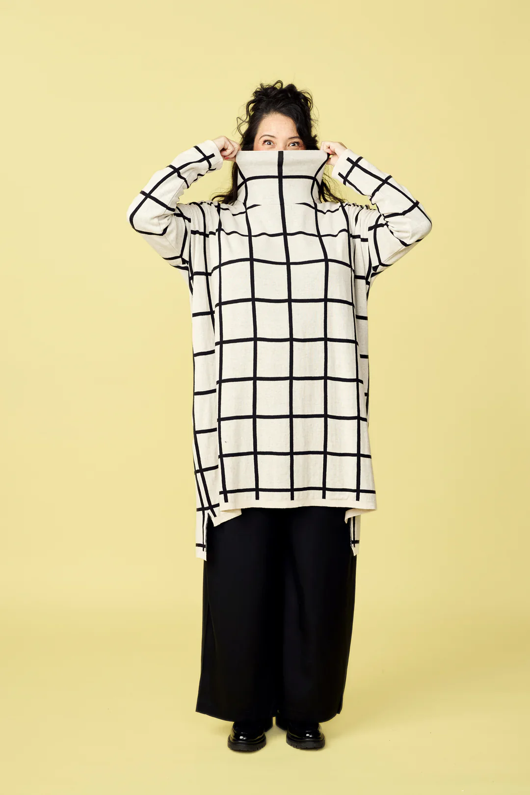 Cozy Dress, Giant Grid - Image 4