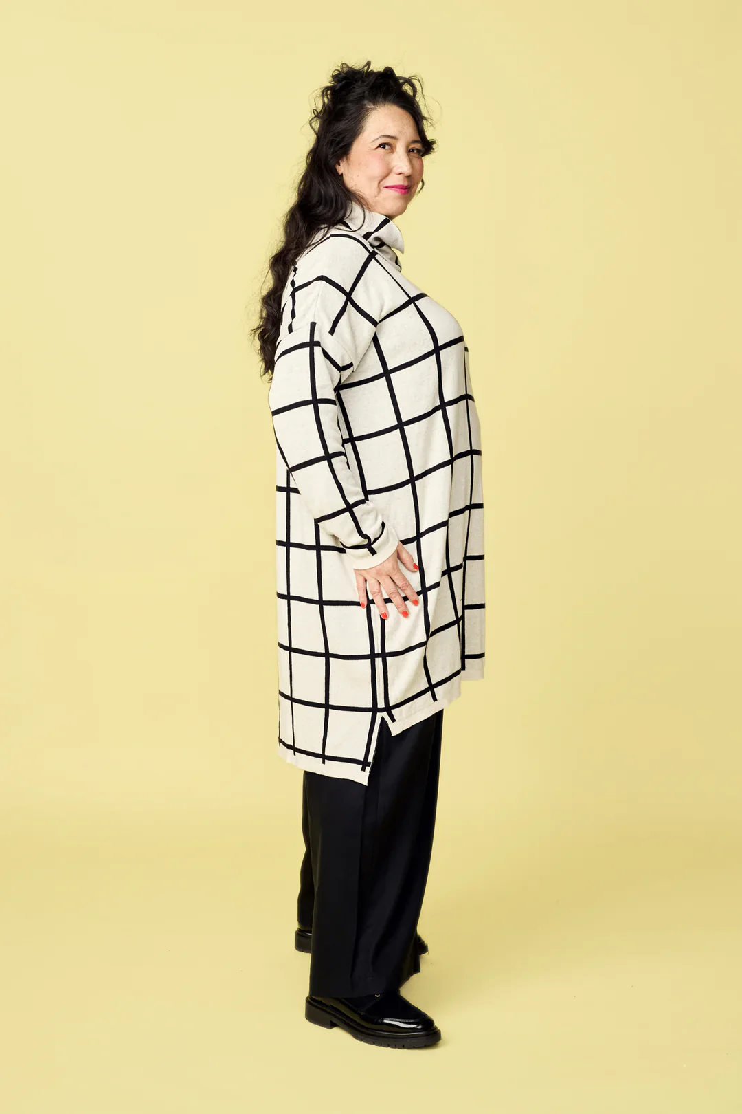Cozy Dress, Giant Grid - Image 5