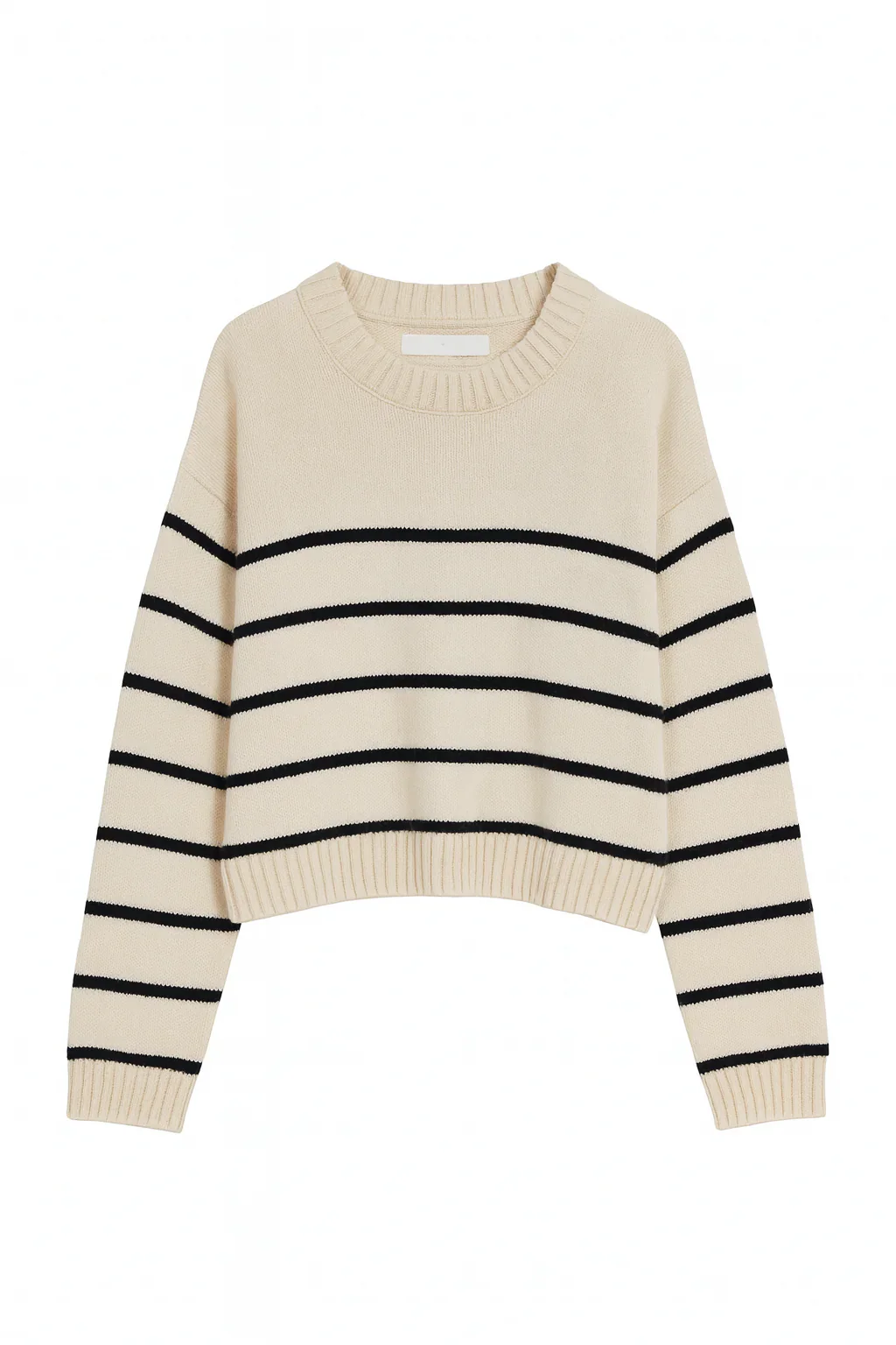 Crew Neck Cotton Striped
