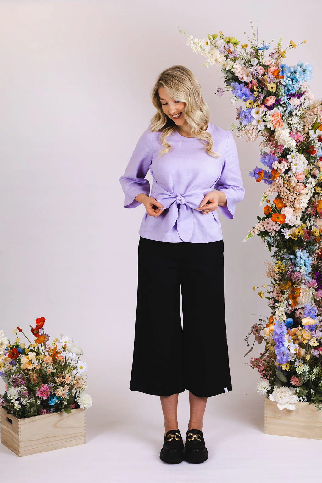 Culottes Linen, Black - Image 6