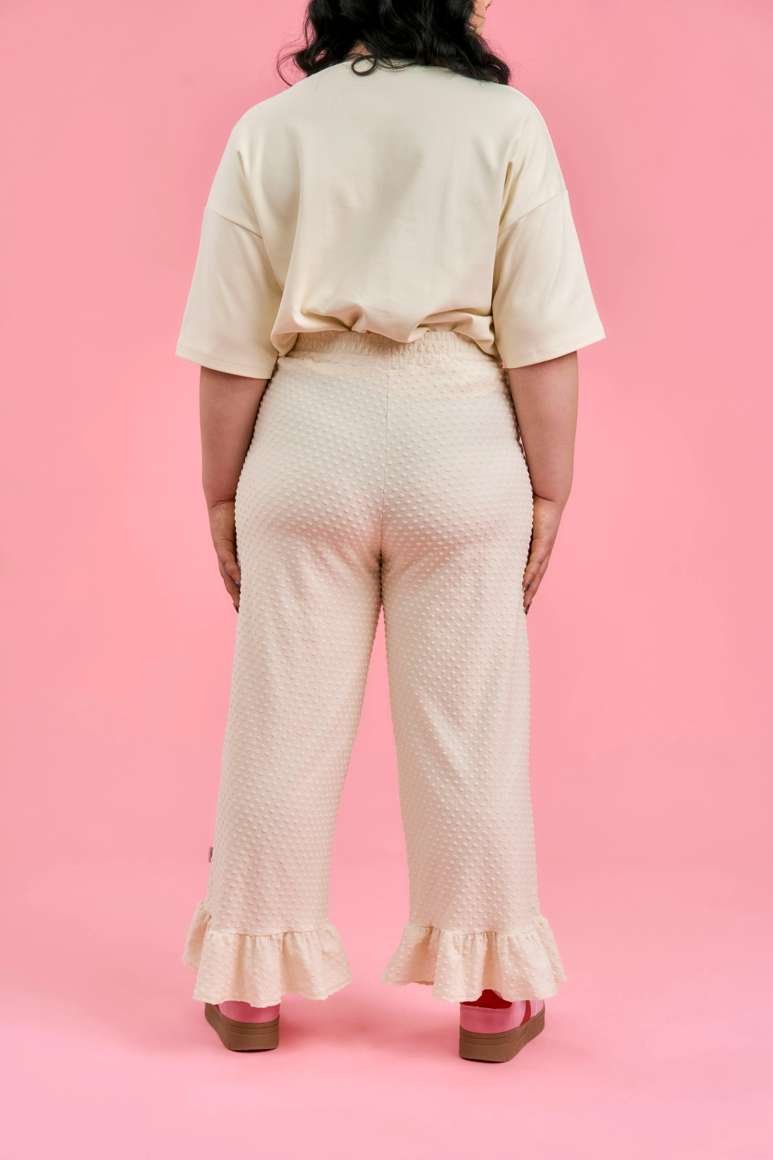 Flore Pants, Creme Dots - Image 5