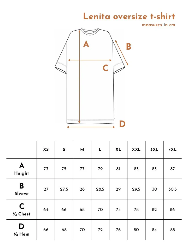 Lenita Oversize T-paita, Leo Copper - Image 7