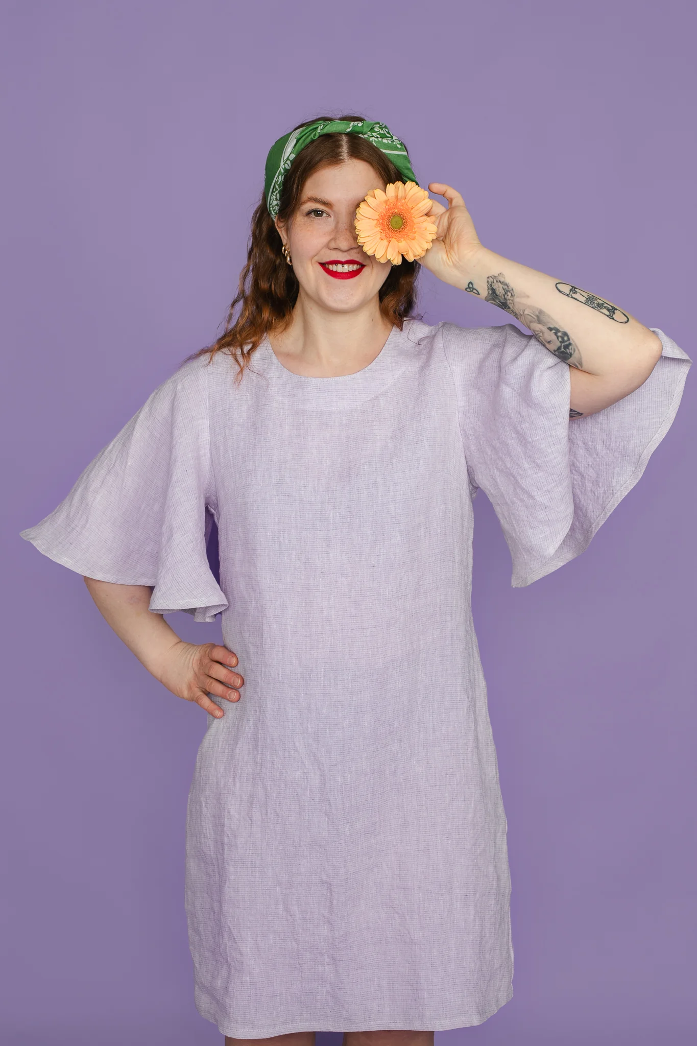 Mini-Hulja Mekko, Lila Pellava