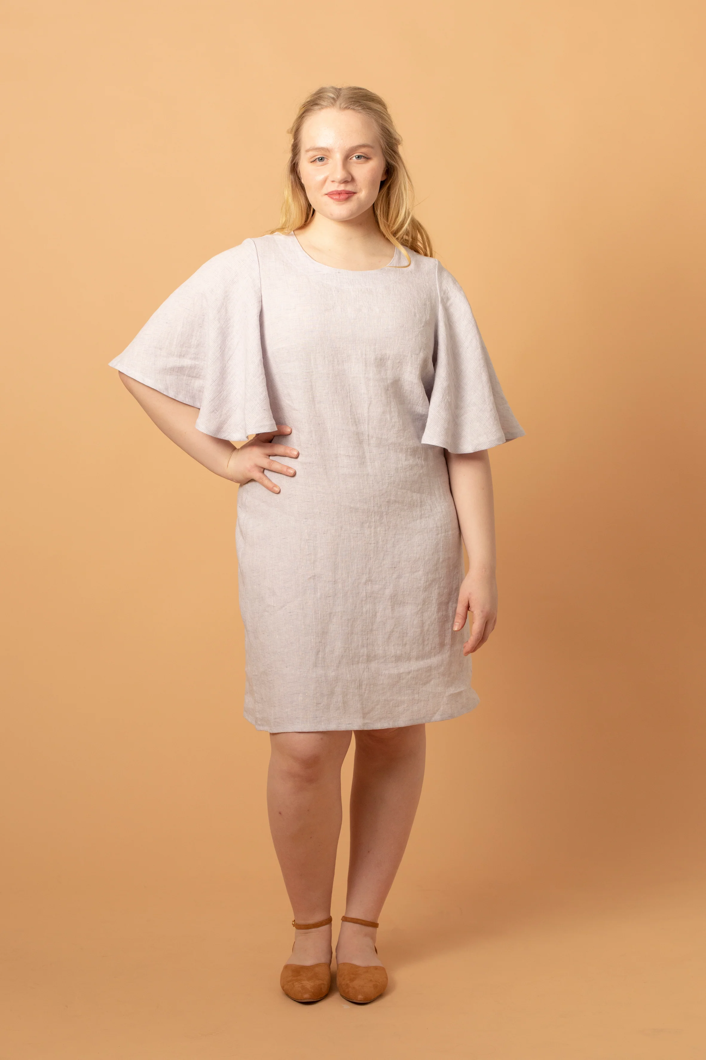 Mini-Hulja Mekko, Lila Pellava - Image 6