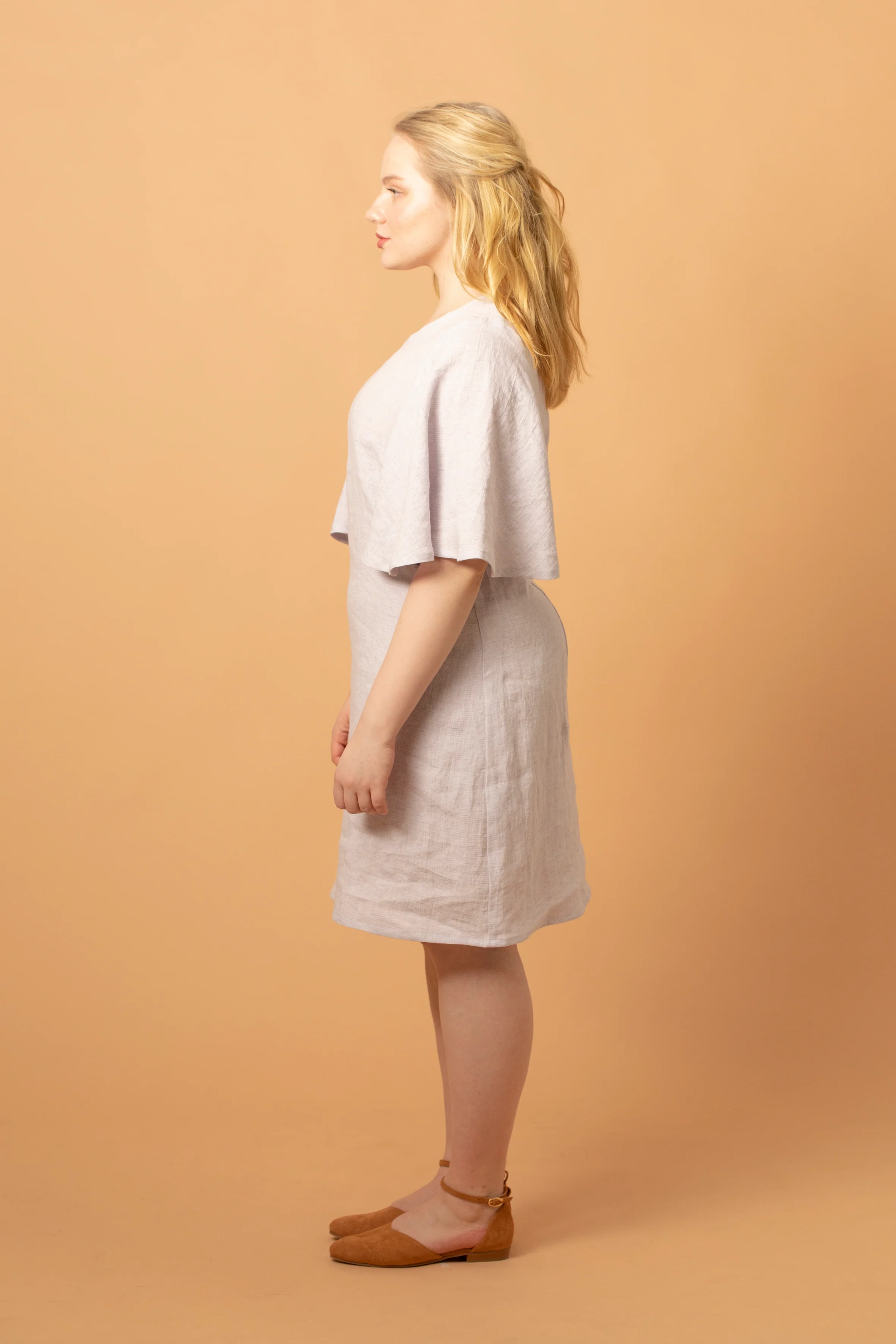 Mini-Hulja Mekko, Lila Pellava - Image 7