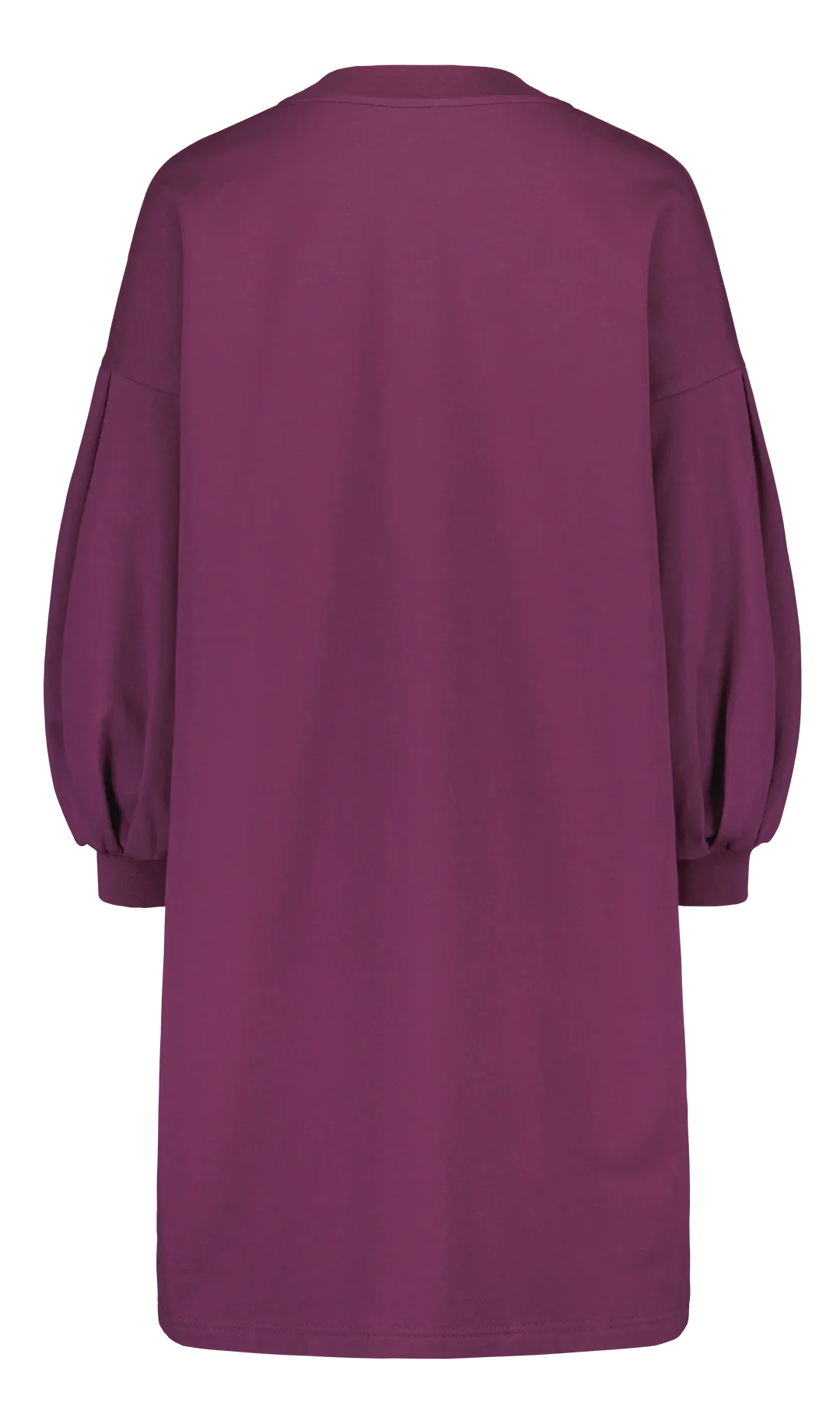Puff Sleeve Dress, Grape Purple - Image 4