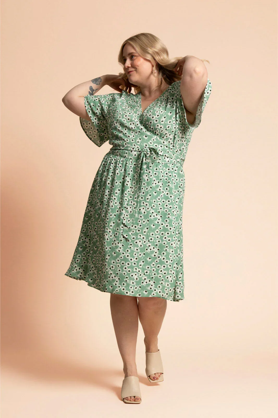Sway Wrap Dress, Daisy Sage