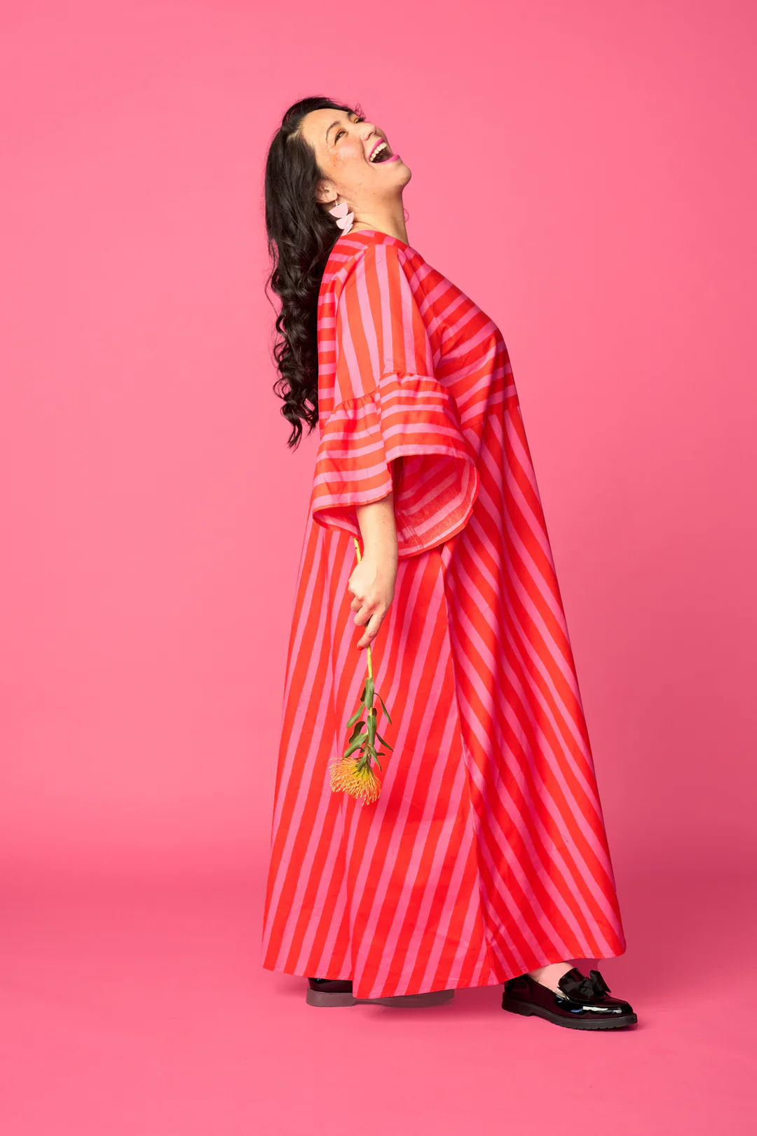 Twist Dress, Paris Stripe - Image 2