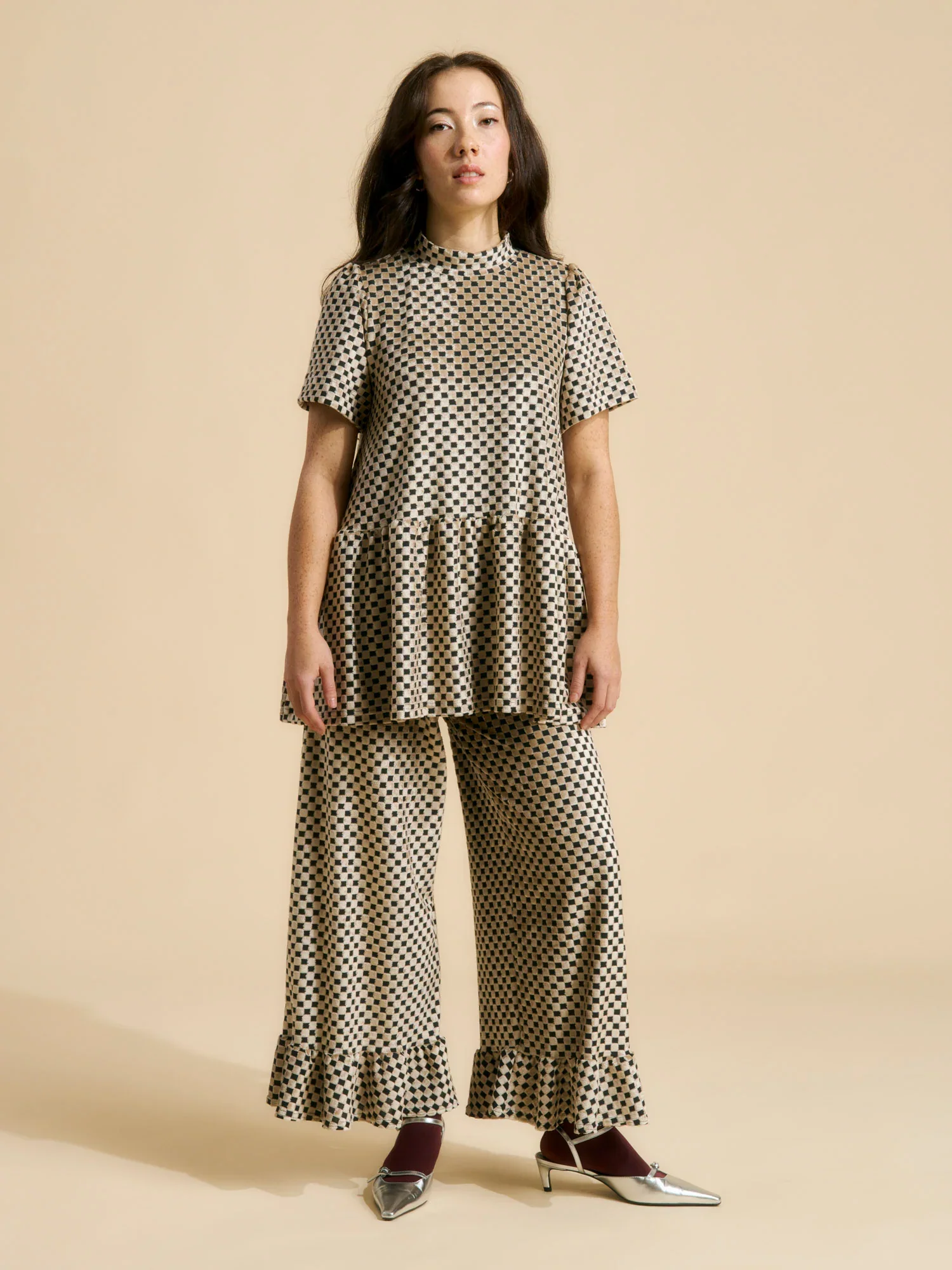 Nanda Pants, Almond Chess - Image 4